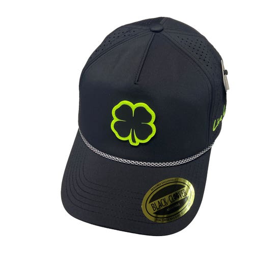 NEW Black Clover Live Lucky Neon Nights Rope Black Adjustable Snapback Golf Hat