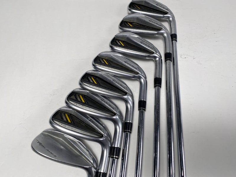 TaylorMade RocketBladez Iron Set 4-PW+GW RocketFuel 85g Stiff Steel Mens RH +1''