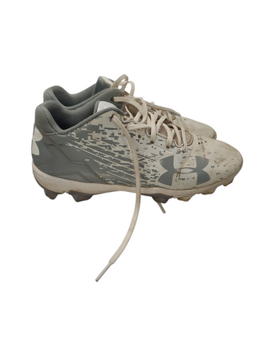 Used Under Armour GREY AND WHITE MLB BB/SB Cleats White And Grey Junior 04 11863-S000022830