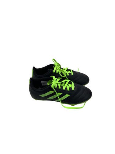 Used Adidas GOLETTO Soccer Cleats Black And Neon Green Junior 02 11347-S000251237