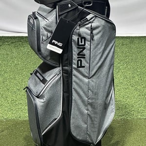 PING Traverse 244 Golf Cart Bag 14-Way Divider Heather Grey/Black  New!