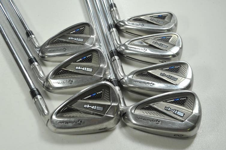 TaylorMade SIM2 Max 5-PW,AW Iron Set Regular Flex Right KBS MAX 85 Steel #199597