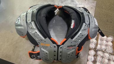 Used Schutt XV HD SKILL ADULT FB Shoulder Pads Grey SM 11605-S000203267