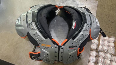 Used Schutt XV HD SKILL ADULT FB Shoulder Pads Grey SM 11605-S000203267