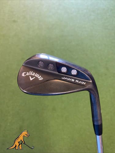 Used RH Callaway Jaws Raw Black 58.08* Lob Wedge Dynamic Gold Tour Issue Steel