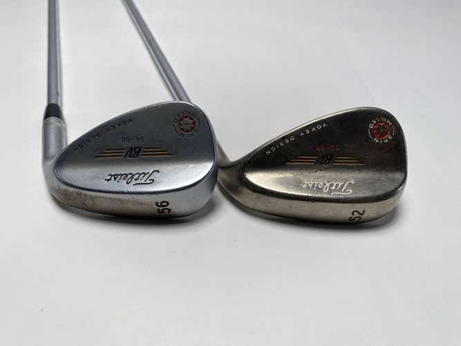 Titleist Vokey Spin Milled Chrome 2009 Wedge Set 52* 8 | 56* 8 Wedge Mens RH