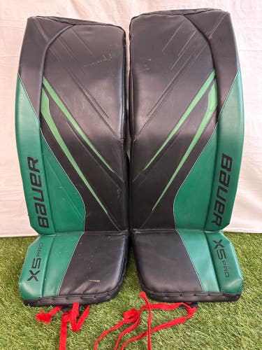 Green Large 32+ Intermediate Bauer Vapor X5 Pro Goalie Leg Pads (Used)