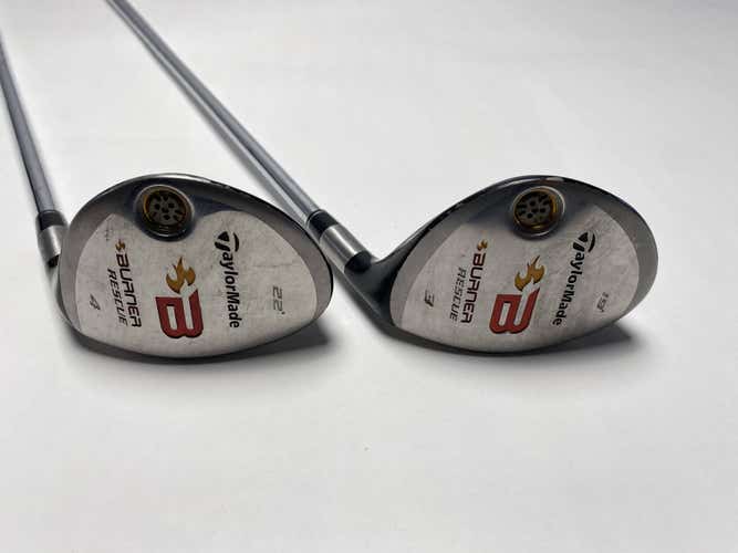 TaylorMade Burner Rescue 2008 3 & 4 Hybrid Set 19* 22* Burner 85g Stiff Mens RH