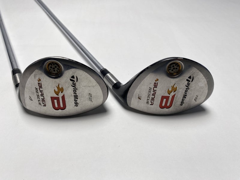 TaylorMade Burner Rescue 2008 3 & 4 Hybrid Set 19* 22* Burner 85g Stiff Mens RH