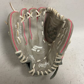 Used Rawlings SCSB105 LH Throw Fastpitch Gloves Silver 10 1/2" 11855-S000187925