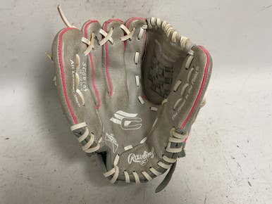 Used Rawlings SCSB105 LH Throw Fastpitch Gloves Silver 10 1/2" 11855-S000187925