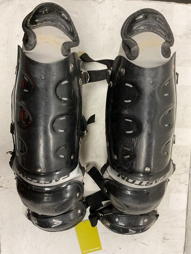 Used Easton YTH SHIN GUARDS Catchers Leg Guards Black And Silver Youth 11855-S000188071