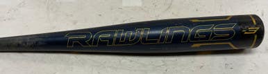 Used Rawlings BB1V3 BB/SB High School -3 Bat Navy Blue 33" 11855-S000188067