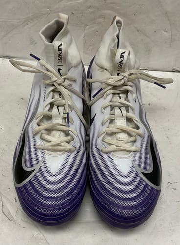 Used Nike HM8850-101 Adult FB Cleats White And Purple Senior 12 11855-S000188050
