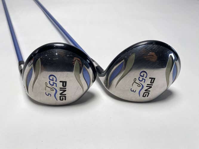 Ping G5 Ladies 3 & 5 Fairway Wood Set 18* 22* ULT50F 50g Graphite Womens RH