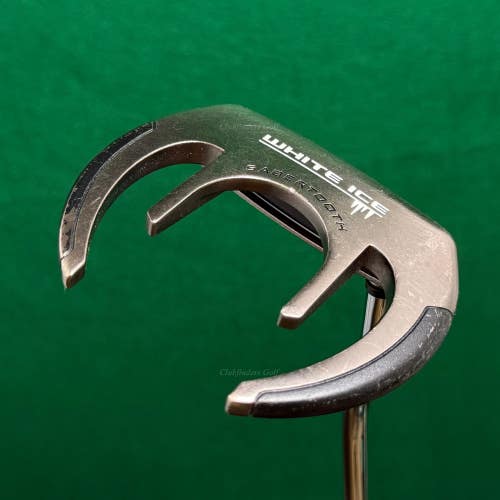 Odyssey White Ice Sabertooth 33.25" Double-Bend Mallet Putter w/ Super Stroke