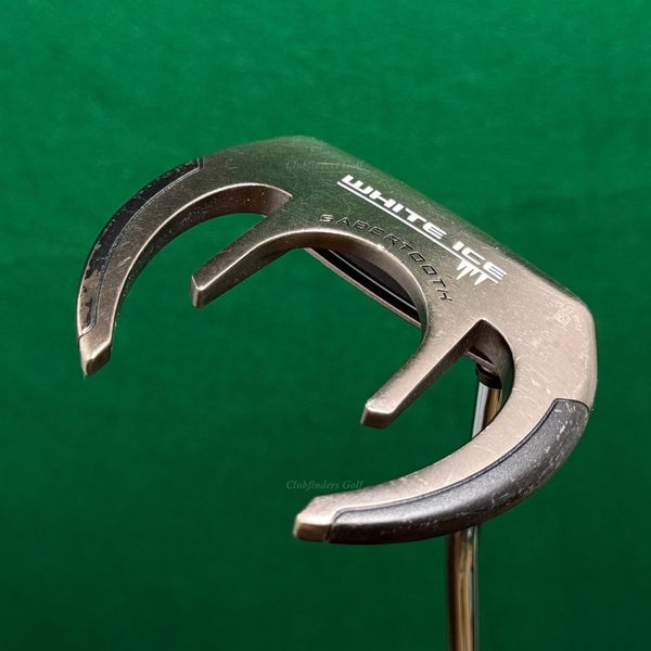 Odyssey White Ice Sabertooth 33.25" Double-Bend Mallet Putter w/ Super Stroke