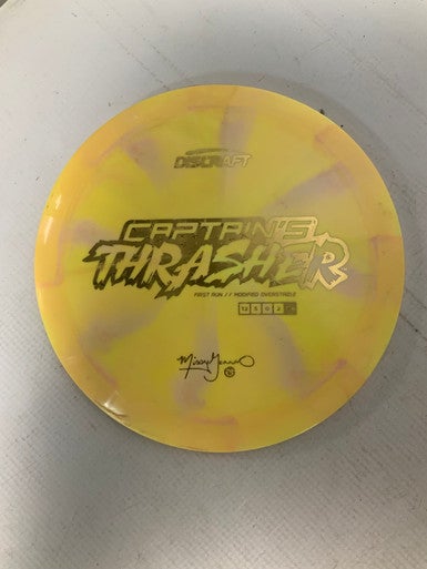 Used Discraft CAPTAINS THRASHER Disc Golf Driver Yellow 11823-S000032849