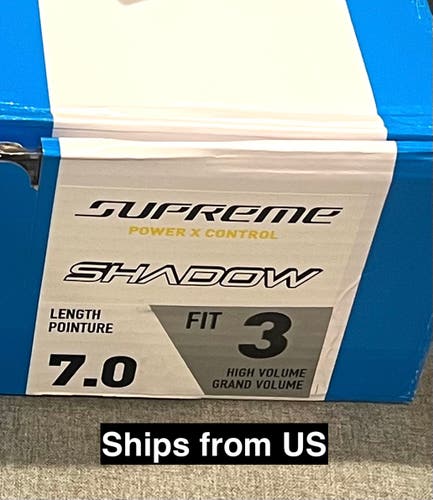 NEW Sz 7 Fit 3 with FLY-TI Steel - Bauer Shadow Ice Hockey Skates Supreme | Ships from US
