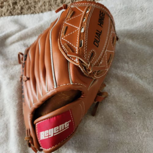 Regent All-Star 03116 RH Baseball Glove 10.5" Dual Hinge Pocket/Leather Palm Excellent Condition