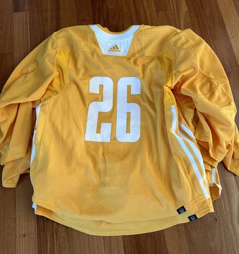 Jimmy Vesey 26 MiC Team Issued Used Worn Adidas Authentic Practice Jersey New York Rangers 56