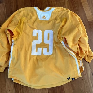 Dryden Hunt 29 MiC Team Issued Used Worn Adidas Authentic Practice Jersey New York Rangers 56