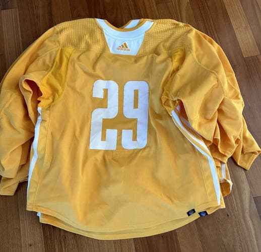 Dryden Hunt 29 MiC Team Issued Used Worn Adidas Authentic Practice Jersey New York Rangers 56