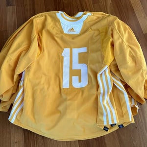 Jake Leschyshyn 15 MiC Team Issued Used Worn Adidas Authentic Practice Jersey New York Rangers 56