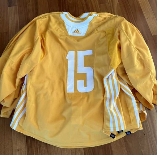 Jake Leschyshyn 15 MiC Team Issued Used Worn Adidas Authentic Practice Jersey New York Rangers 56