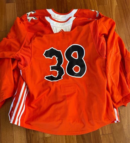 Micheal Haley 38 MiC Team Issued Used Worn Adidas Authentic Practice Jersey New York Rangers 56