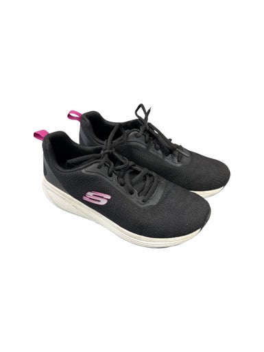 Used Skechers 179116S BLK Running/X-Train Shoes W Black And Pink Senior 7 11862-S000089762