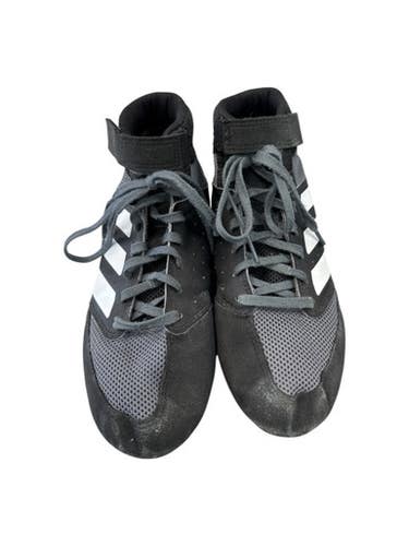 Used Adidas YYJ 606004 Wrestling Shoes Black Senior 6.5 11862-S000089825