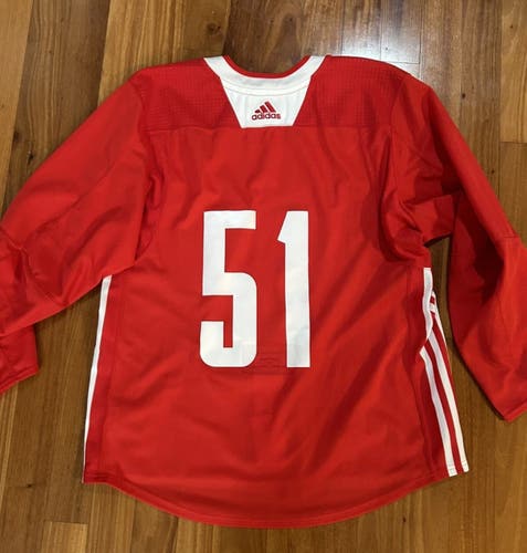 Tarmo Reunanen 51 MiC Team Issued Used Worn Adidas Authentic Practice Jersey New York Rangers 54