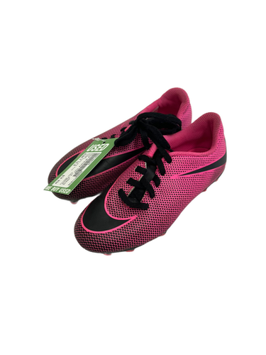 Used Nike BRAVATA Soccer Cleats Black And Pink Youth 12.0 11692-S000136734