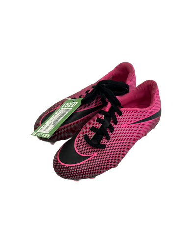 Used Nike BRAVATA Soccer Cleats Black And Pink Youth 12.0 11692-S000136734