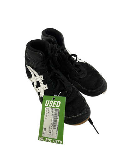 Used Asics MATFLEX Wrestling Shoes Black Junior 02.5 11692-S000138418