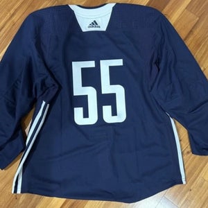 Ryan Lindgren 55 MiC Team Issued Used Worn Adidas Authentic Practice Jersey New York Rangers 56