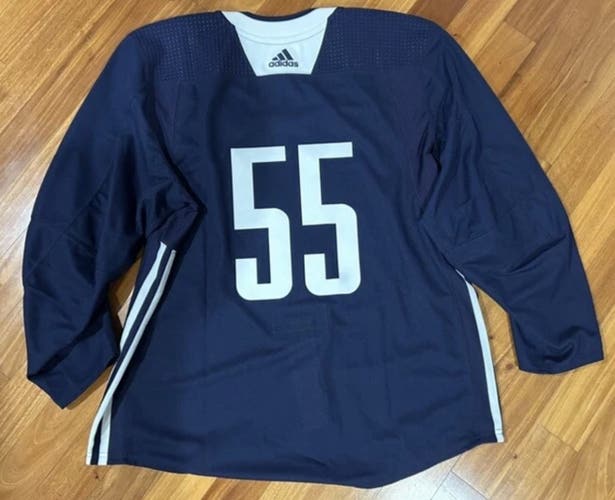 Ryan Lindgren 55 MiC Team Issued Used Worn Adidas Authentic Practice Jersey New York Rangers 56