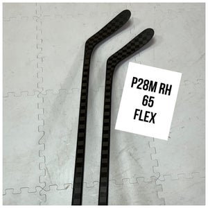 Senior(2x)Right P28M 65 Flex 66” PROBLACKSTOCK Pro Black Out Unbranded Pro Stock Nexus Hockey Sticks