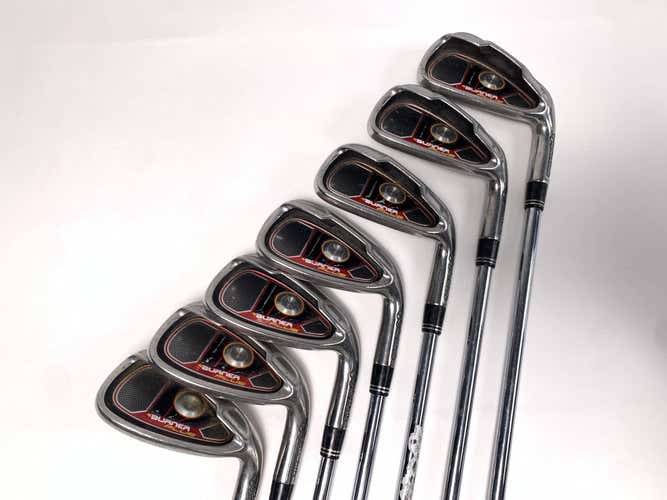 TaylorMade Burner Plus Iron Set 5-PW+AW Burner Uniflex Steel Mens RH