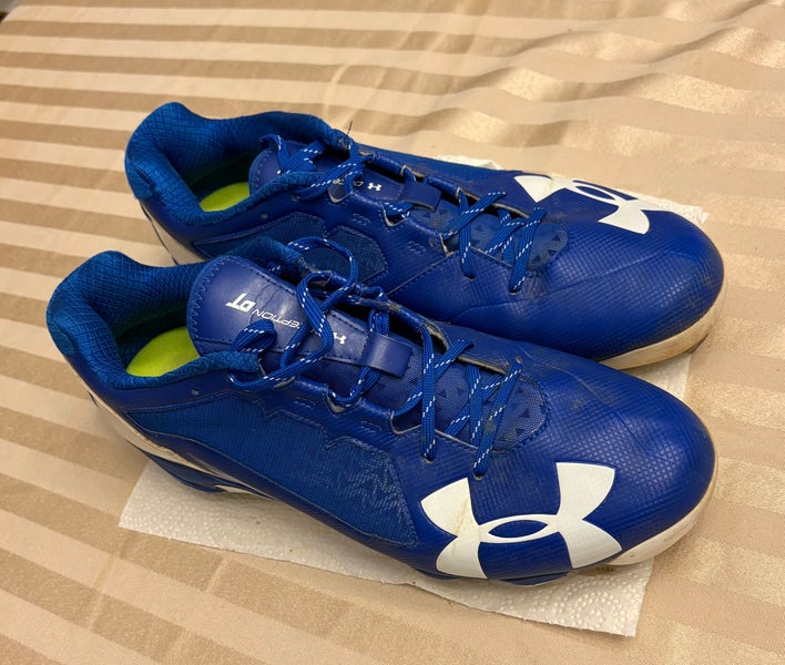Blue Men's Size M 12.0 (W 13.0) Adult Under Armour Low Top Yard low Metal (Used)