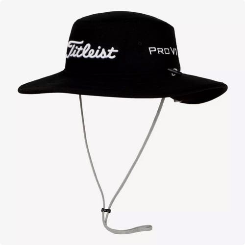 NEW Closeout Titleist Tour Aussie Black/White Adjustable Bucket Golf Hat OSFM