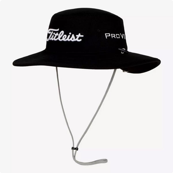 NEW Closeout Titleist Tour Aussie Black/White Adjustable Bucket Golf Hat OSFM