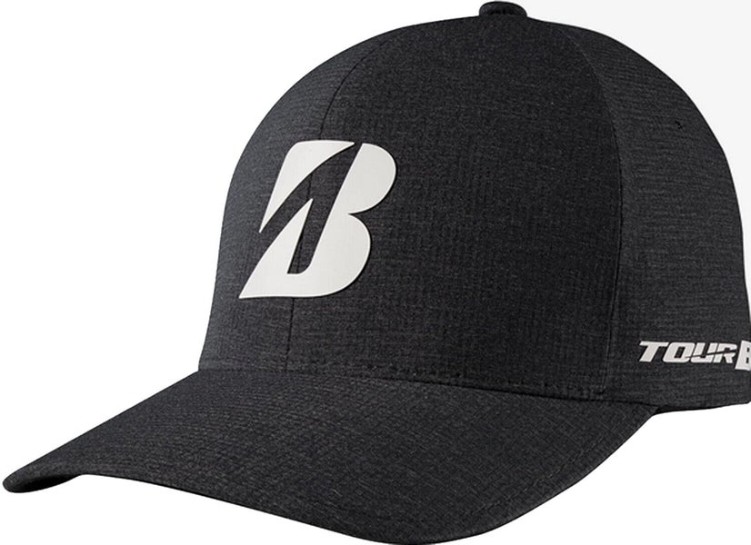 NEW Bridgestone Golf Tour B Delta Mlange Charcoal Fitted L/XL Golf Hat/Cap