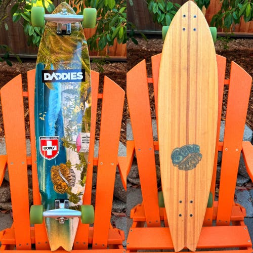 Sector 9 Skateboards “Waimea” Complete Longboard Skateboard - White Ocean Wave