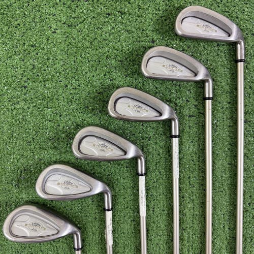 Callaway Steelhead X-14 X14 Iron Set 6-PW SW Big Bertha Gems Womens Ladies Flex