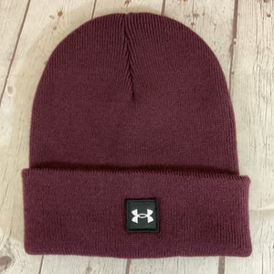 Under Armour 1373155 Men's HALFTIME CUFF 100% Acrylic Beanie Maroon OSFM