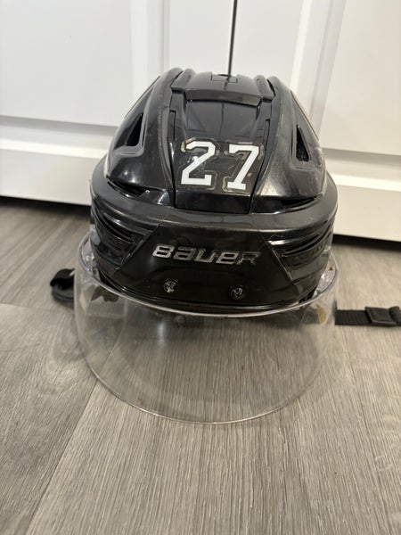 Meskegon USHL game Used Medium Bauer Re-Akt 150 Helmet (Used)