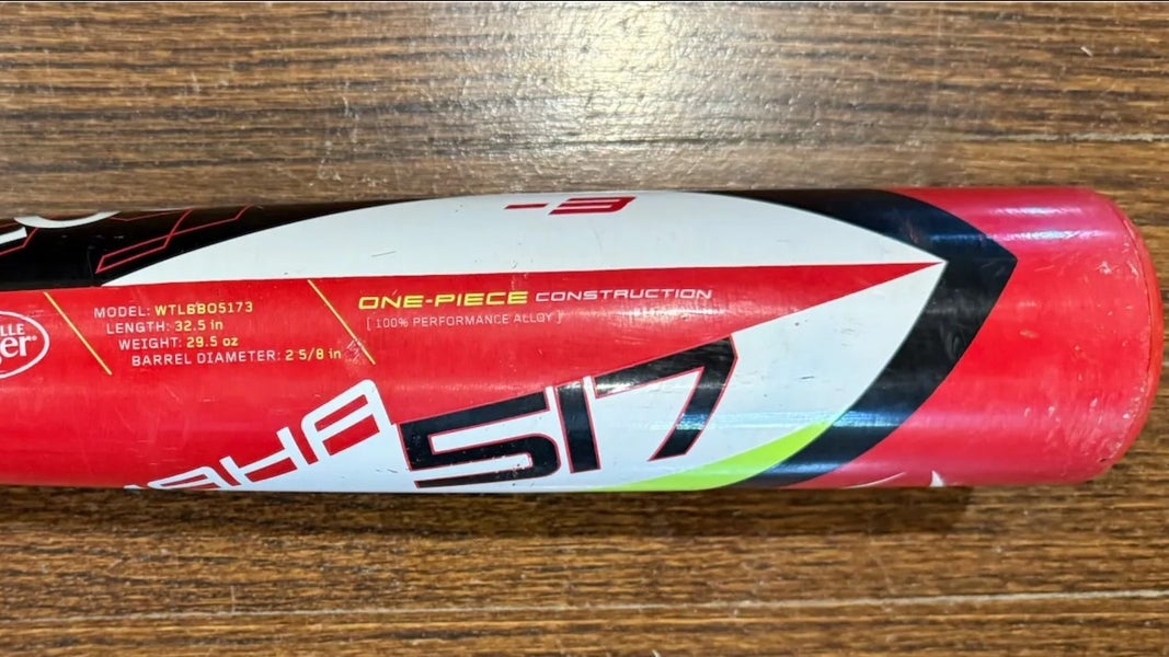 2017 Louisville Slugger Omaha 517 Alloy BBCOR Certified Bat (-3)  29.5 oz 32.5" (Used)