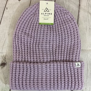 Alpine Design ADWA3000 Women's Acrylic Slouchy Waffle Beanie Light Purple OSFM